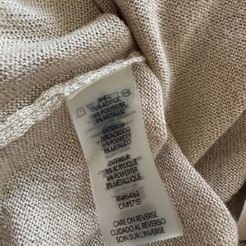 Calvin Klein Beige Button-Up Cardigan - Picture 7 of 8